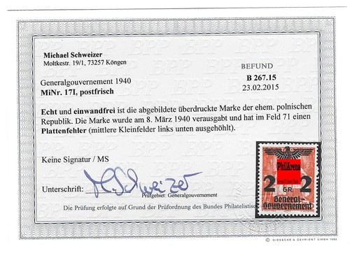 Generalgouvernement 39 - generalgouvernement, (gg)